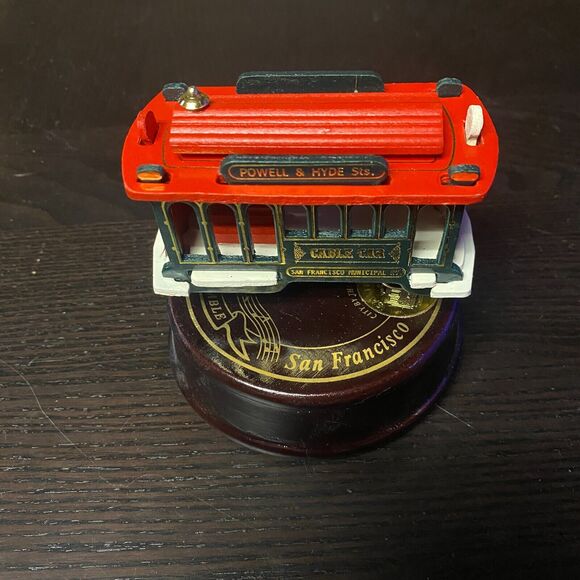 San Francisco Cable Car Turn Table Music Box - Picture 1 of 8